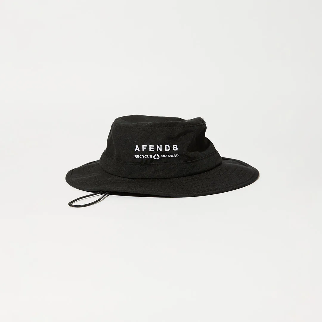 AFENDS Unisex Calico - Bucket Hat - Black