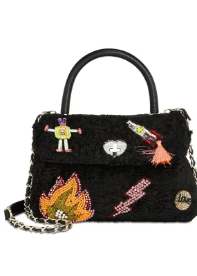 Betsey Johnson Curly Gurl Flap Crossbody