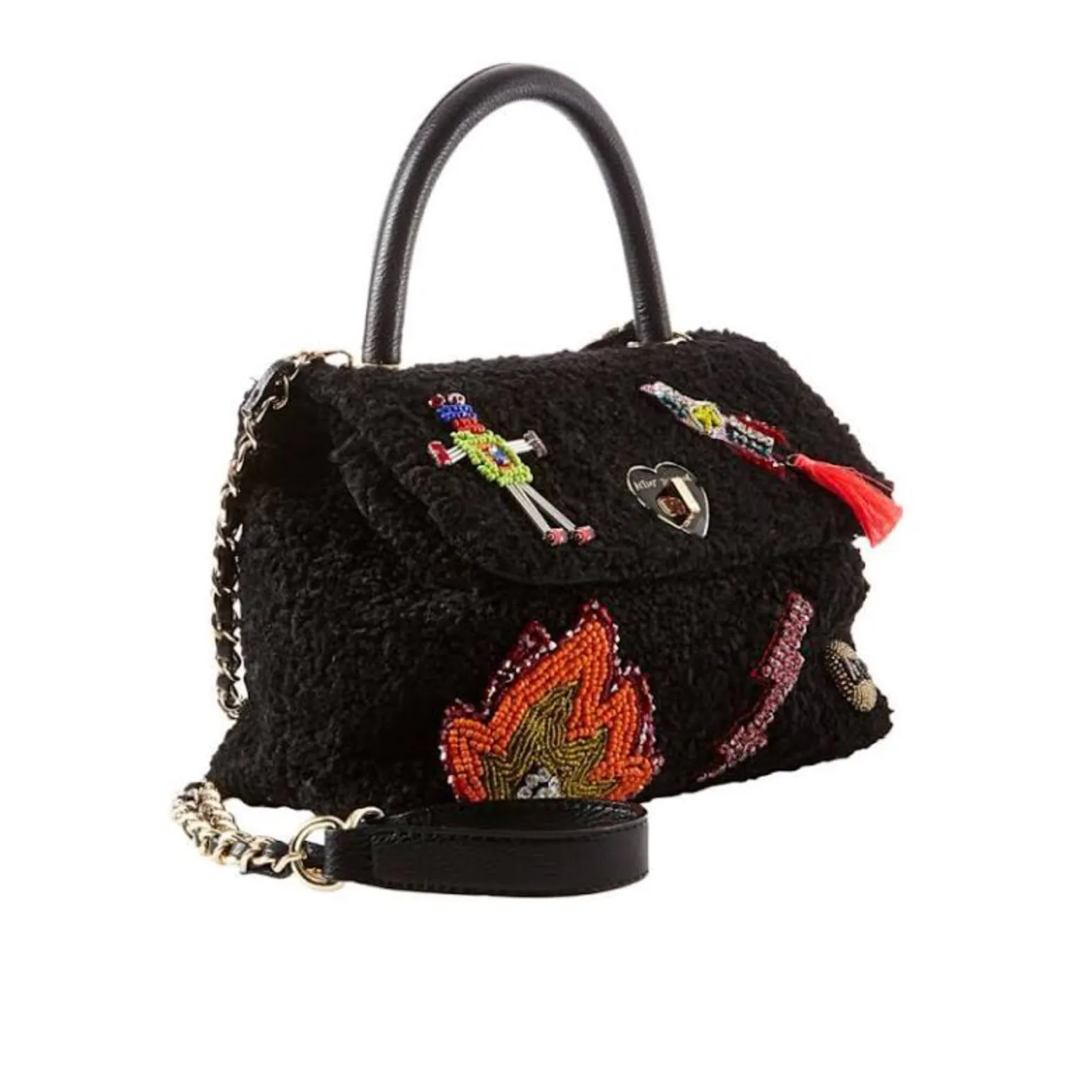 Betsey Johnson Curly Gurl Flap Crossbody