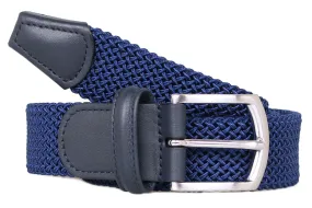 Blue Navy Woven Elastic Belt