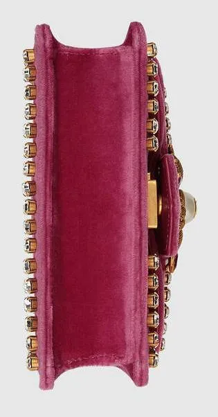 Broadway Velvet Mini Bag, Pink