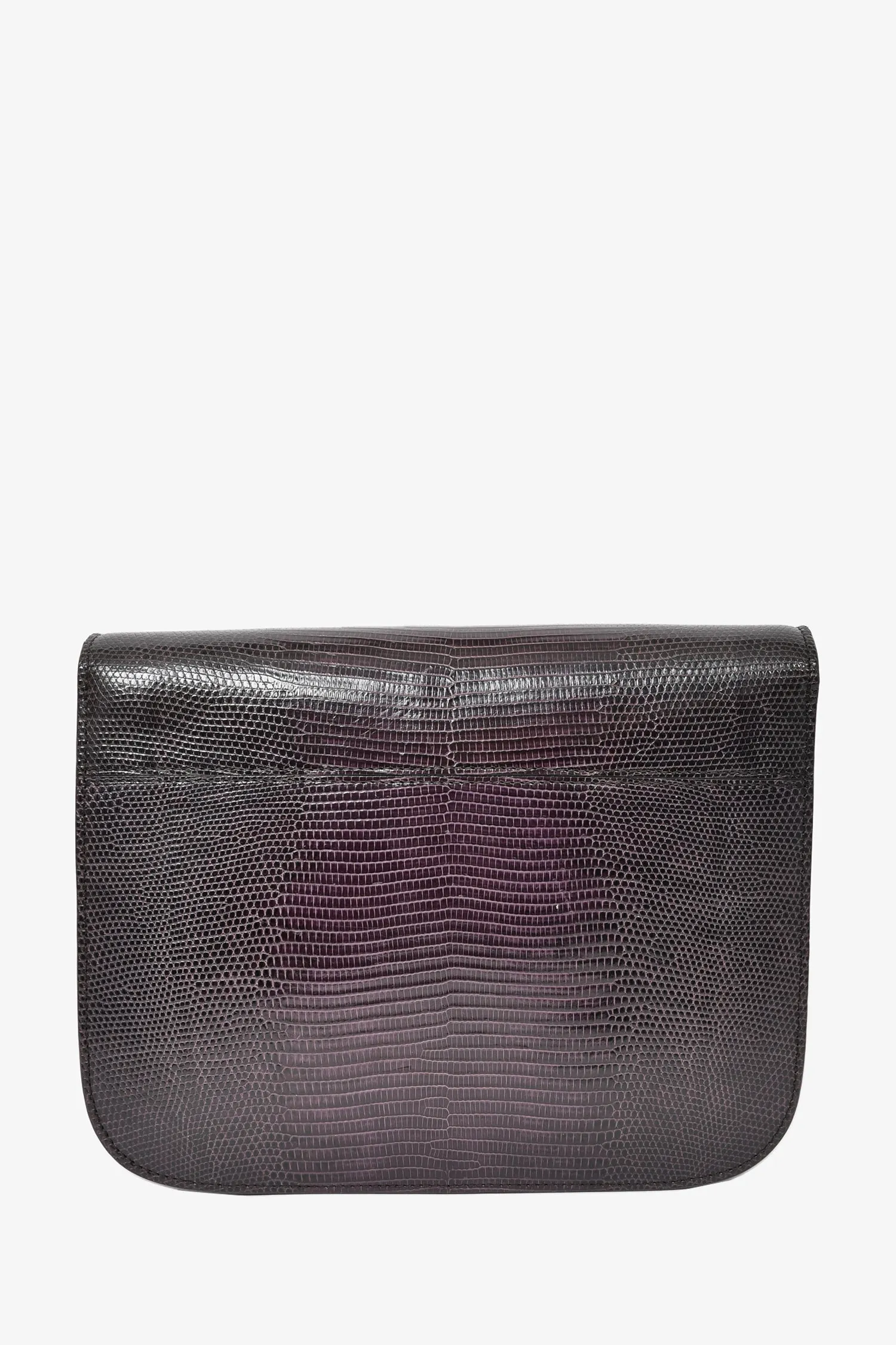 Celine Plum Lizard Medium Box Bag