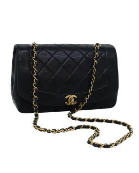 CHANEL Classic Double Flap Black Leather Shoulder Bag