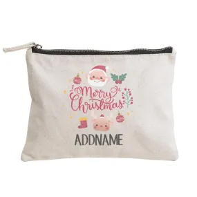 Christmas Cute Animal Series Merry Christmas Zipper Pouch