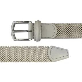 Cream Woven Elastic Belt