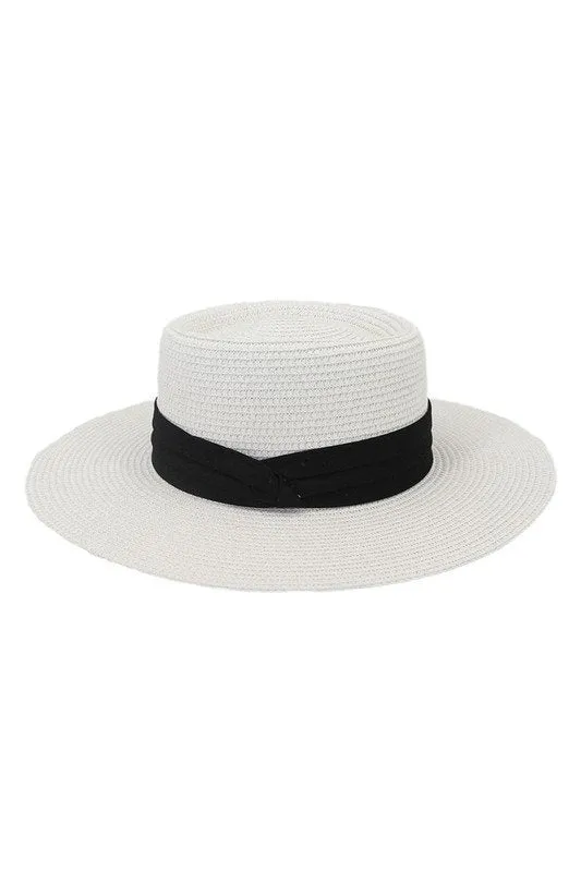 DANDY CLOTH BAND FLOPPY PANAMA HAT