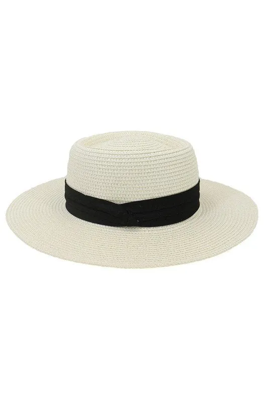 DANDY CLOTH BAND FLOPPY PANAMA HAT