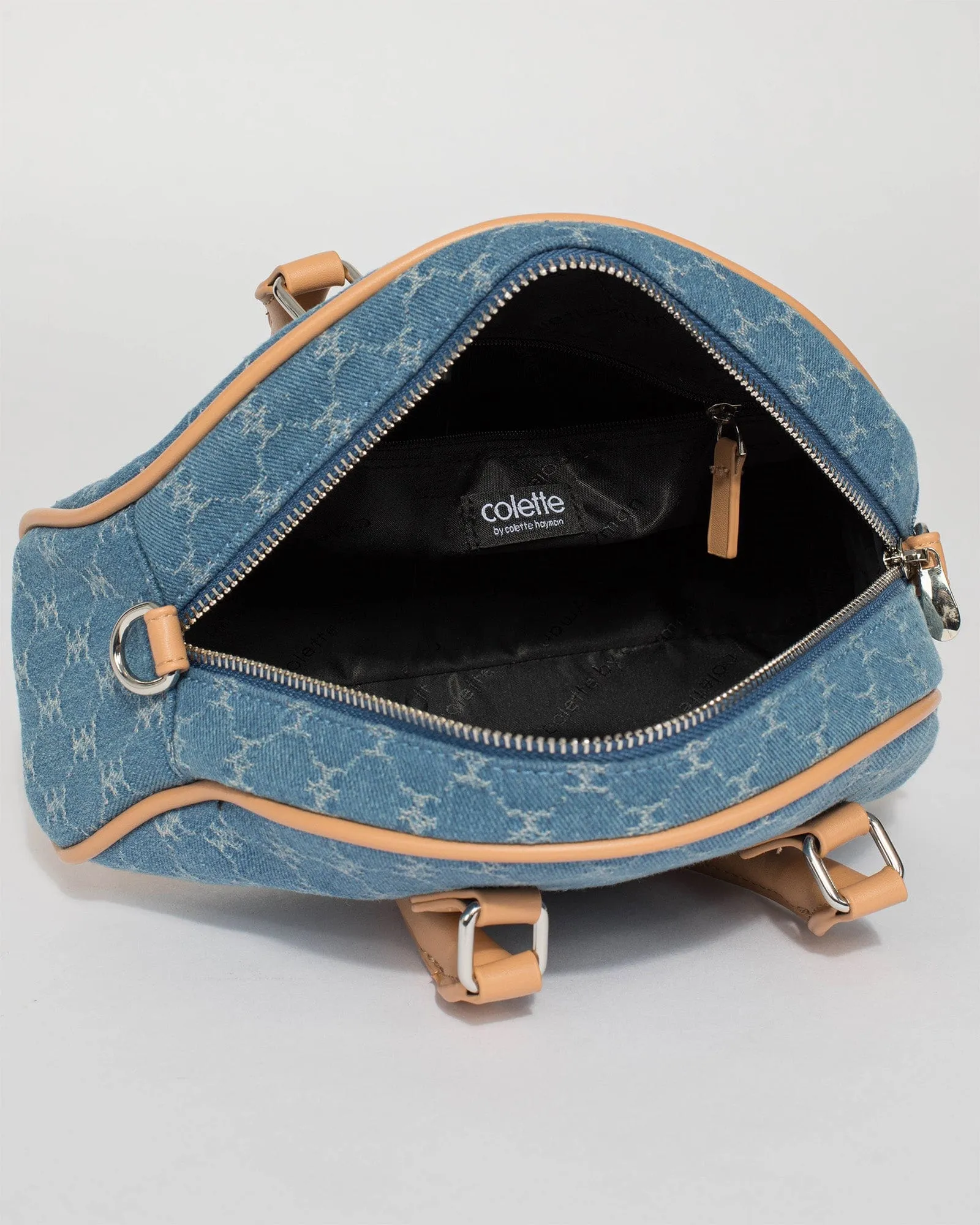 Denim Blue Mercedes Bowler Bag