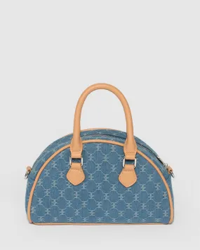 Denim Blue Mercedes Bowler Bag