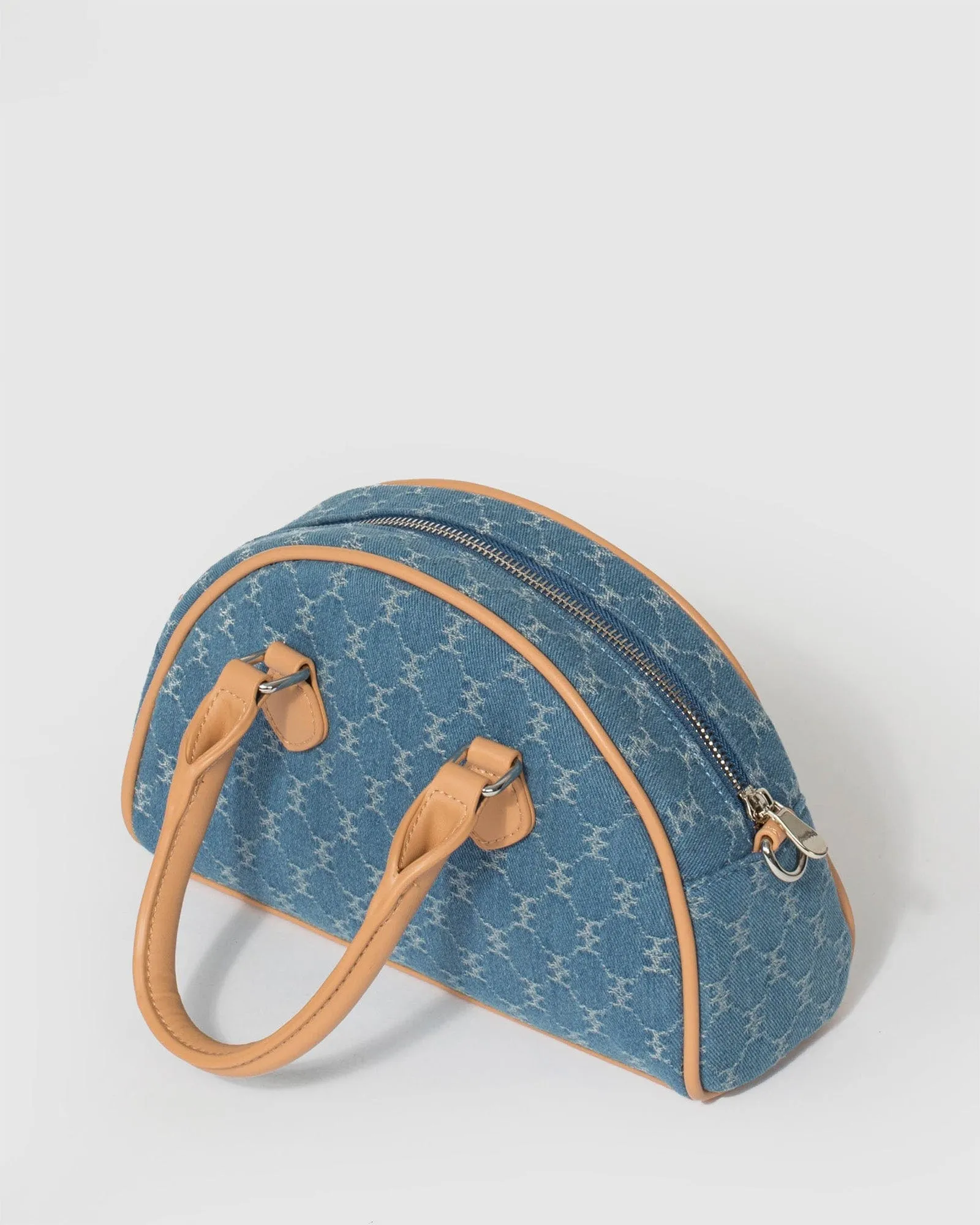 Denim Blue Mercedes Bowler Bag