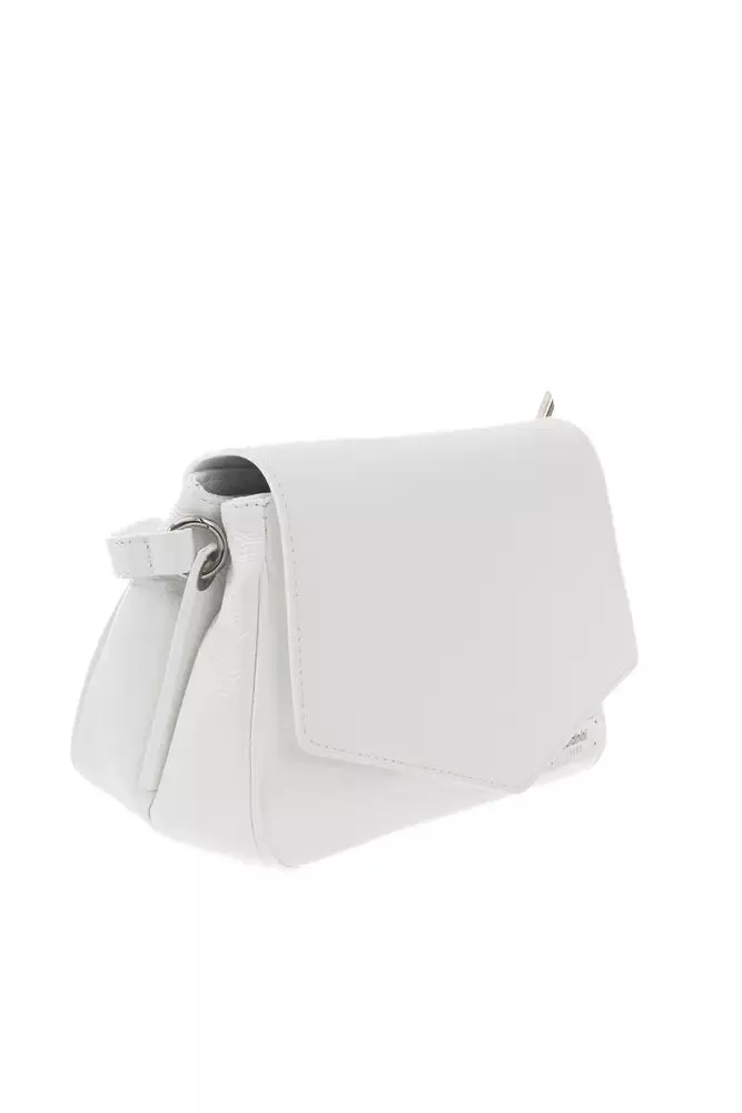 Elegant White Leather Shoulder Bag