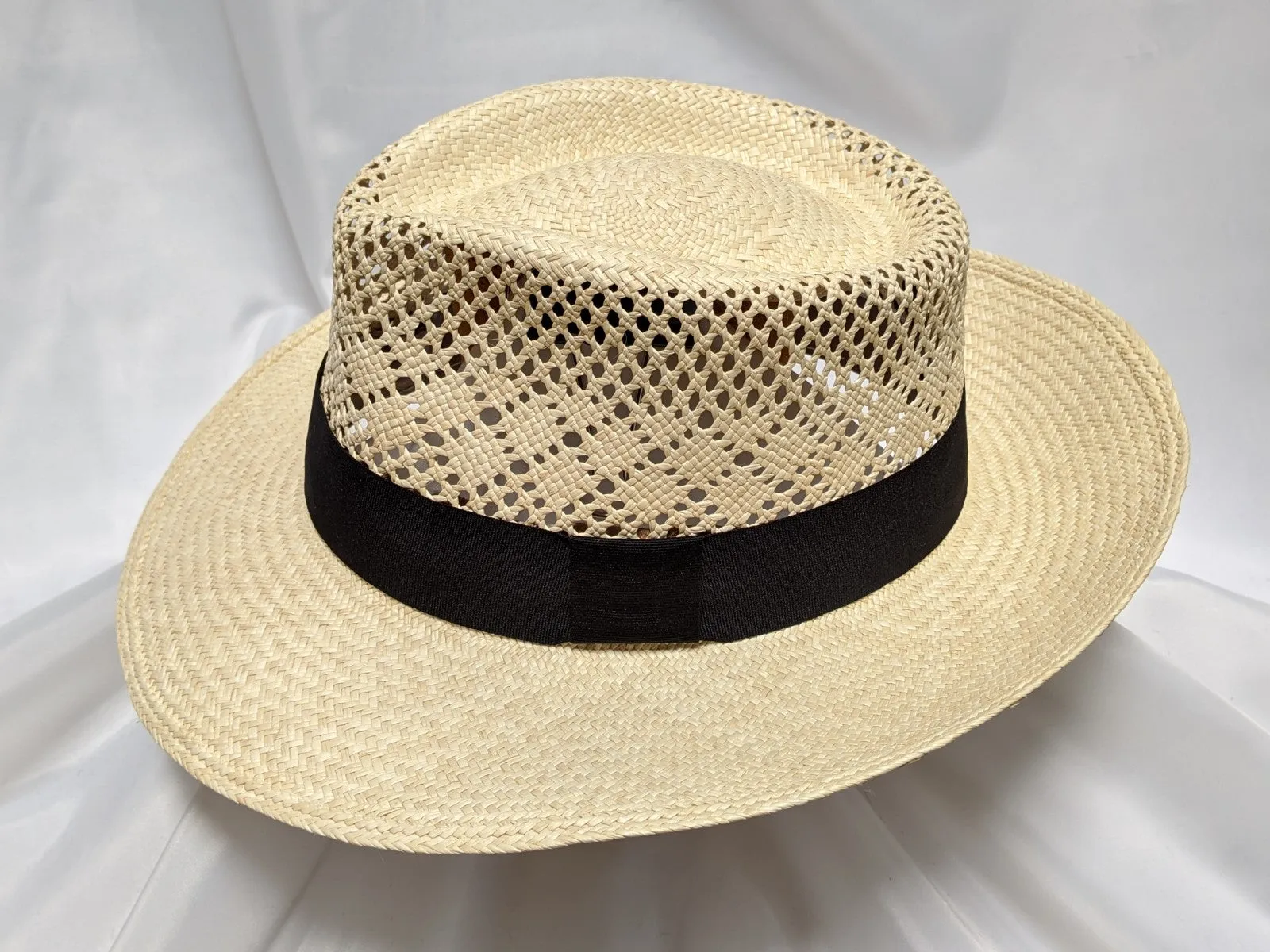 Fedora 7 1/4 - Natural (Montecristi Panama) #20-193 Open Weave