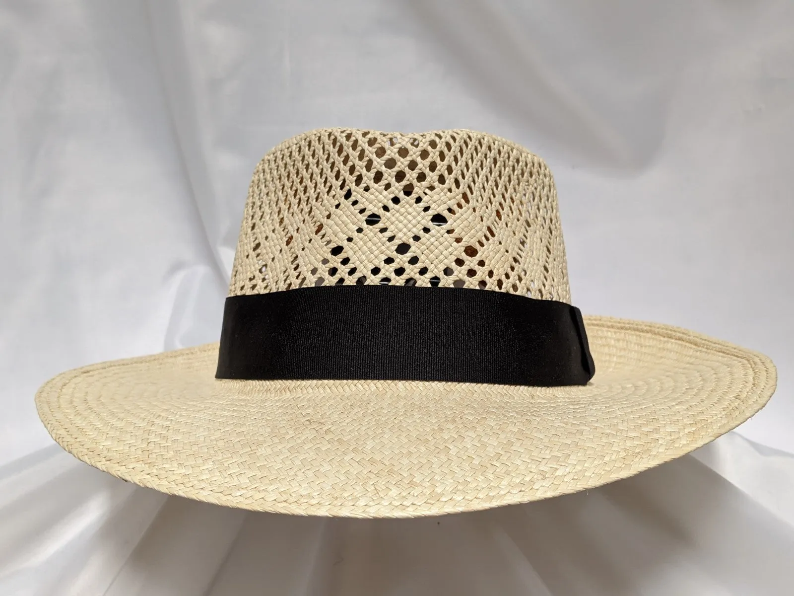 Fedora 7 1/4 - Natural (Montecristi Panama) #20-193 Open Weave