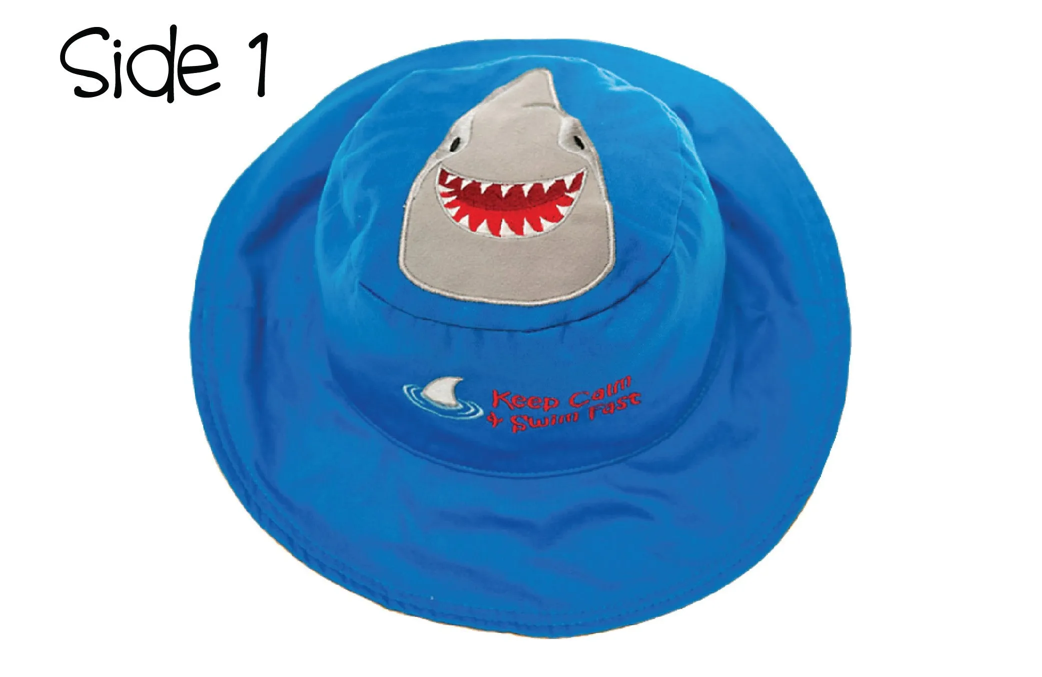 FlapJackKids - Reversible Kids' Sun Hat - Shark / Alligator