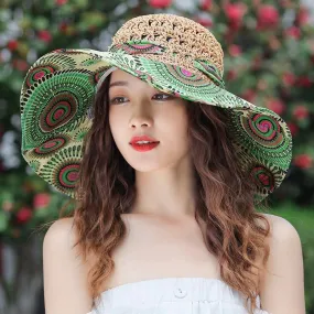 Handmade Floral Weaved Wide Brim Summer Essential Hats