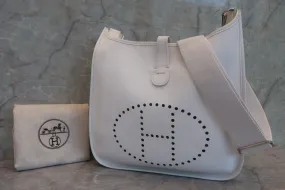 HERMES／エルメス エブリン3GM ヴォーエプソン ホワイト □O刻印 ショルダーバッグ 600110113