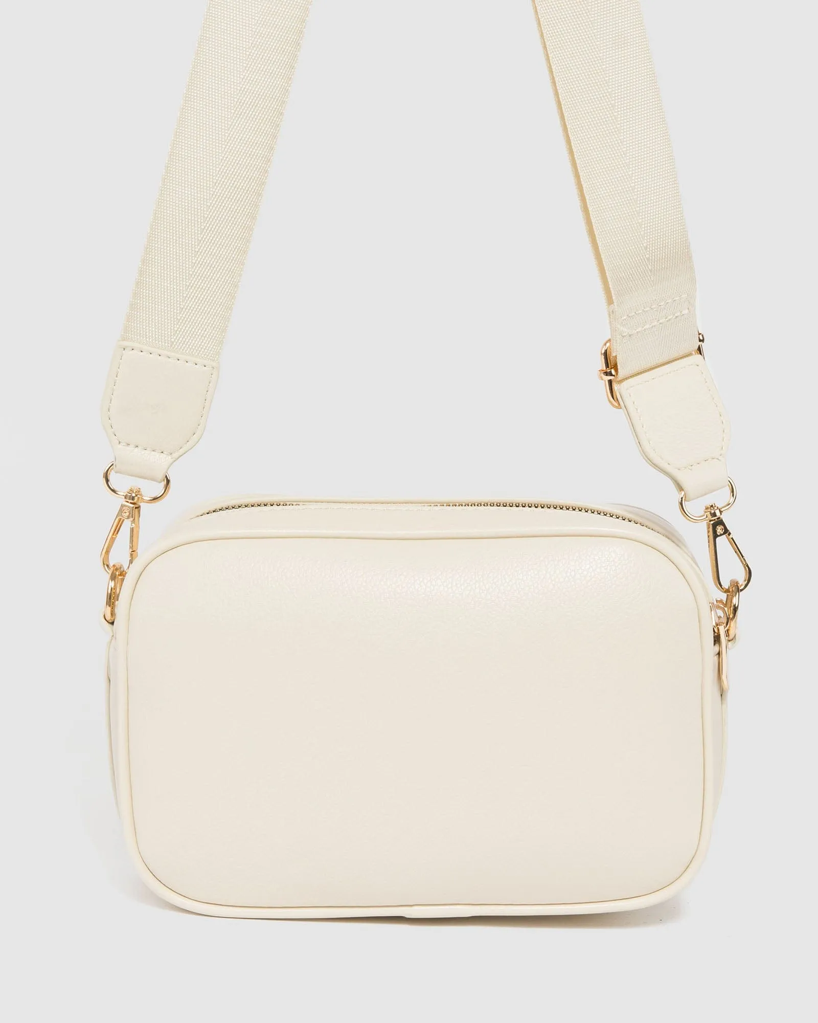 Ivory Selina Webbing Strap Crossbody Bag