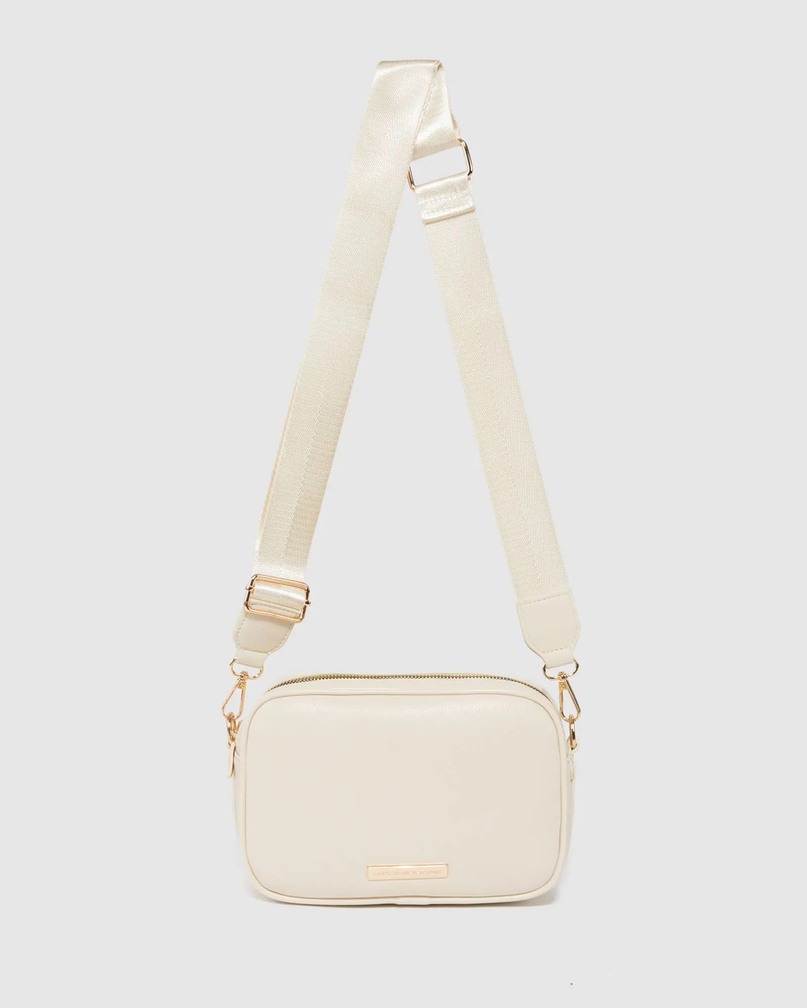 Ivory Selina Webbing Strap Crossbody Bag