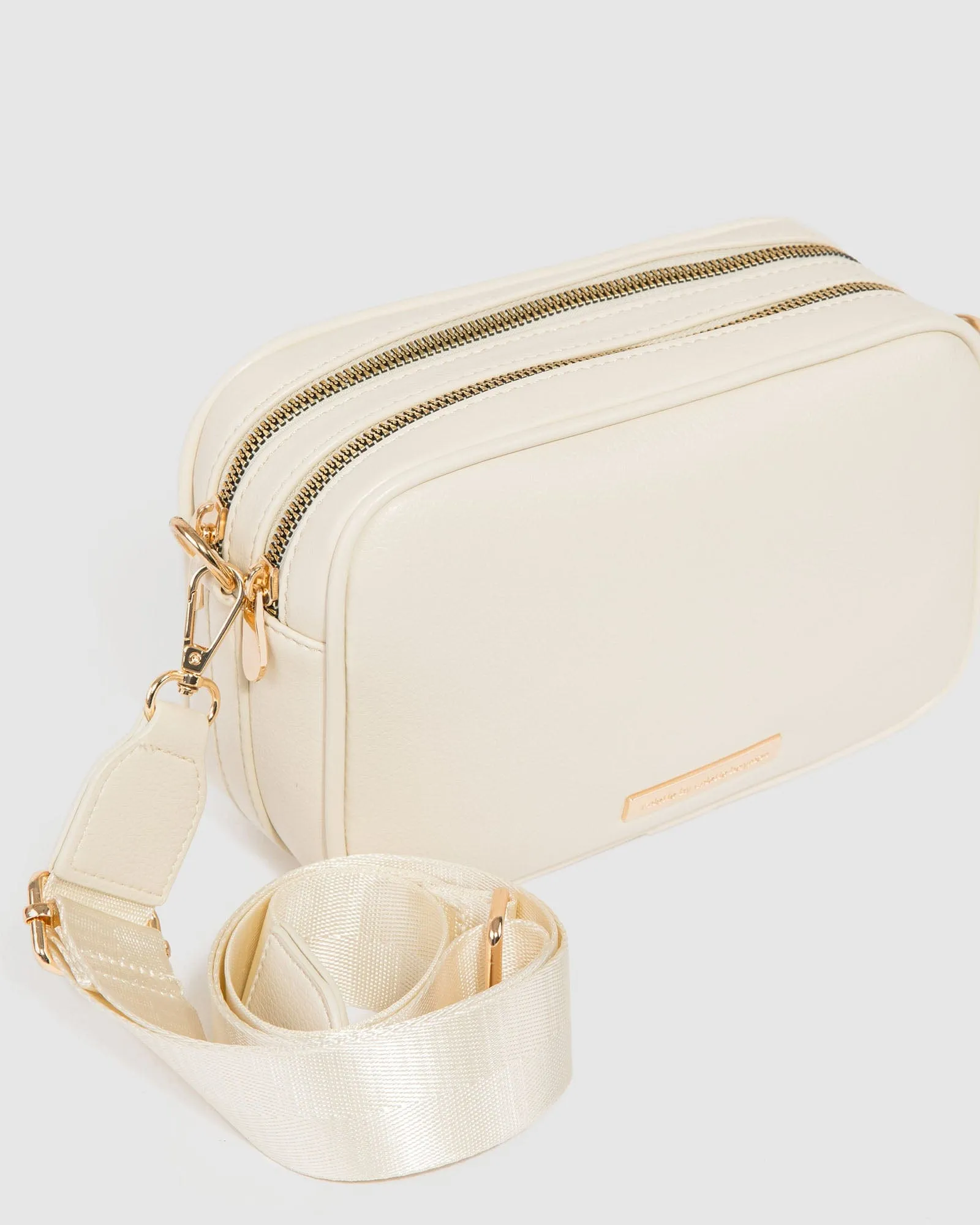 Ivory Selina Webbing Strap Crossbody Bag