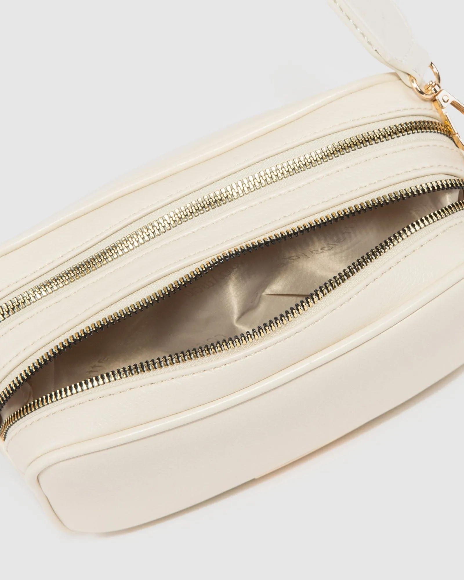 Ivory Selina Webbing Strap Crossbody Bag