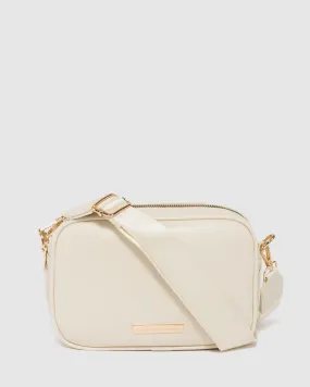 Ivory Selina Webbing Strap Crossbody Bag