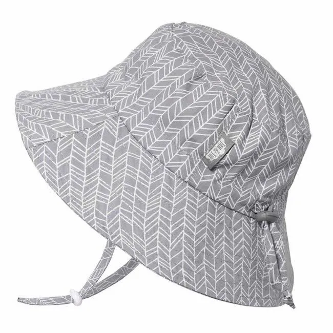 jan   jul by twinklebelle cotton bucket sun hat - grey herringbone