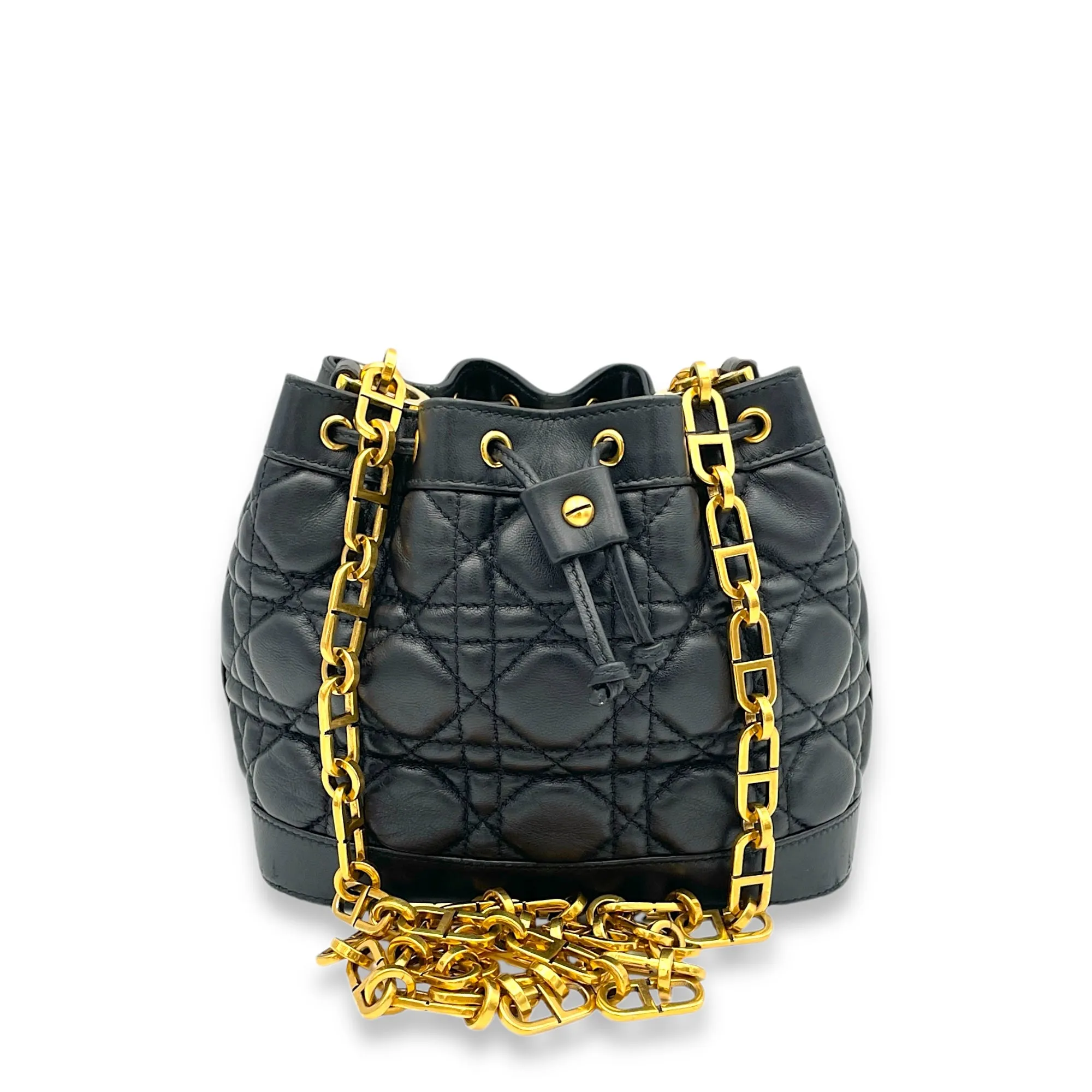 Jolie Bucket Crossbody bag in Lambskin, Gold Hardware