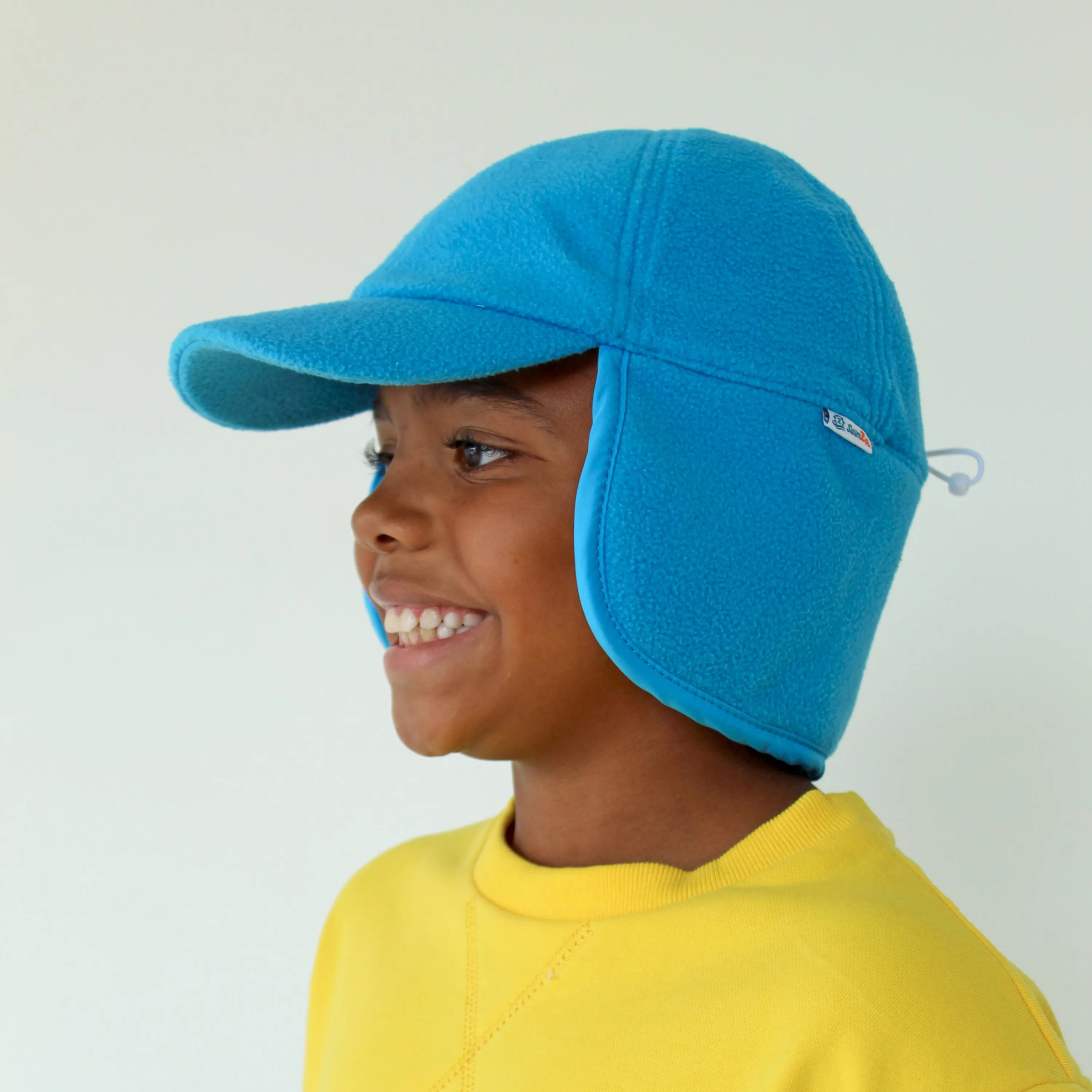 Kids Frosty Fleece Winter Flap Hat - Glacial Water