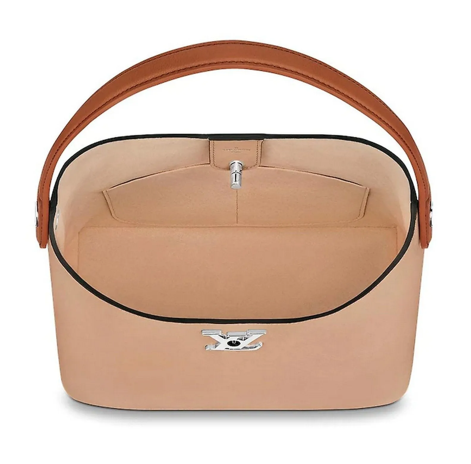 Lockme Hobo Handbag - Beige or Black