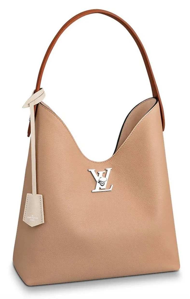 Lockme Hobo Handbag - Beige or Black