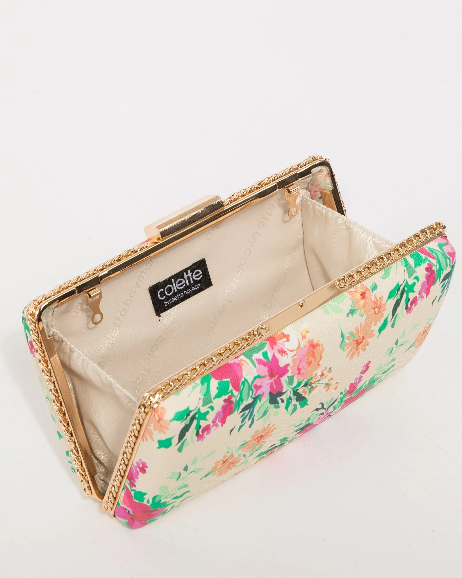 Print Steph Chain Clutch Bag