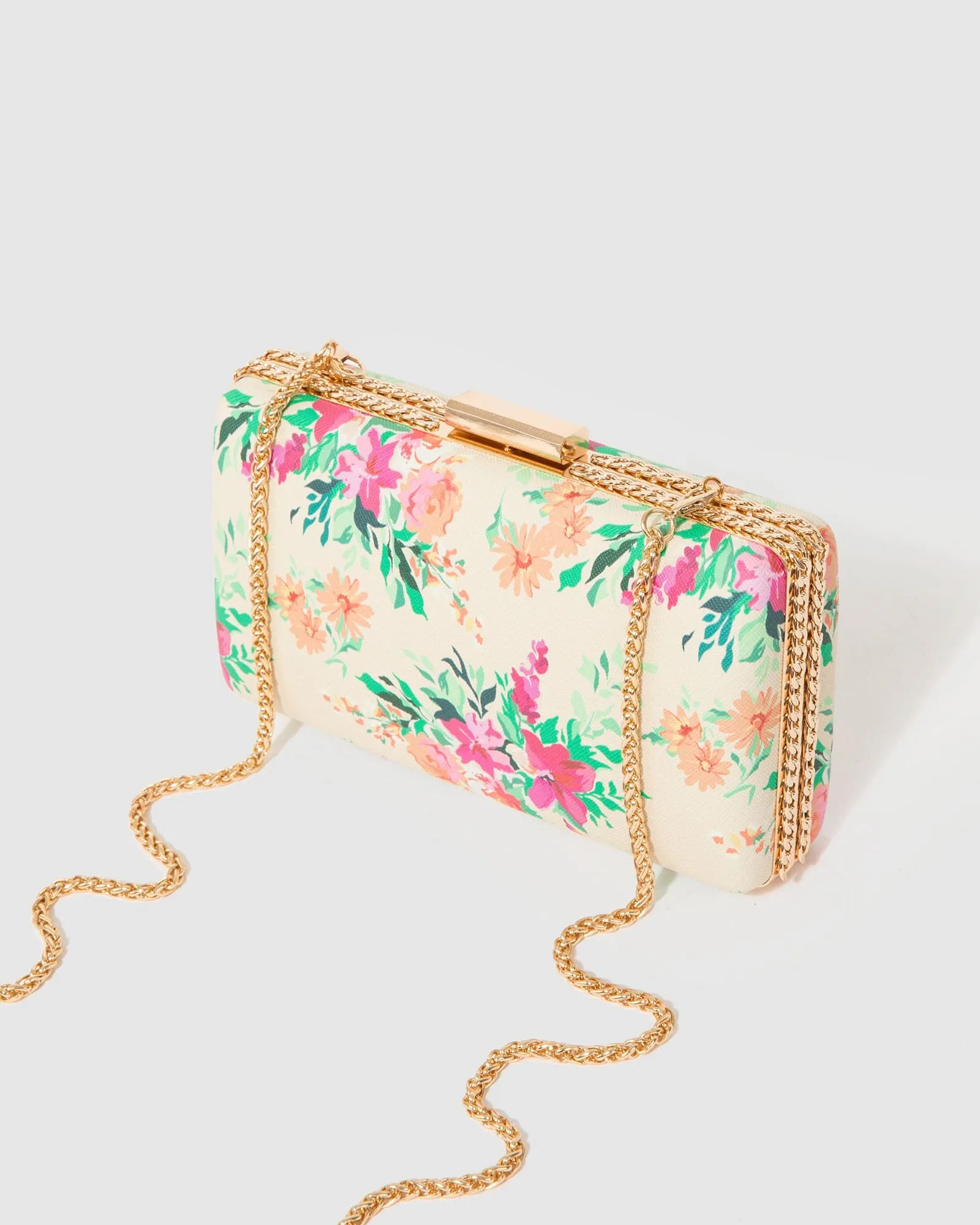 Print Steph Chain Clutch Bag