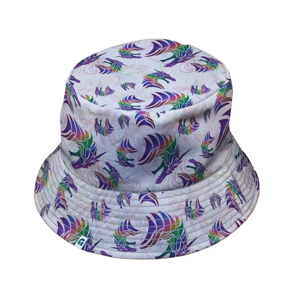 Rainbow Dragons and Unicorns Bucket Hat