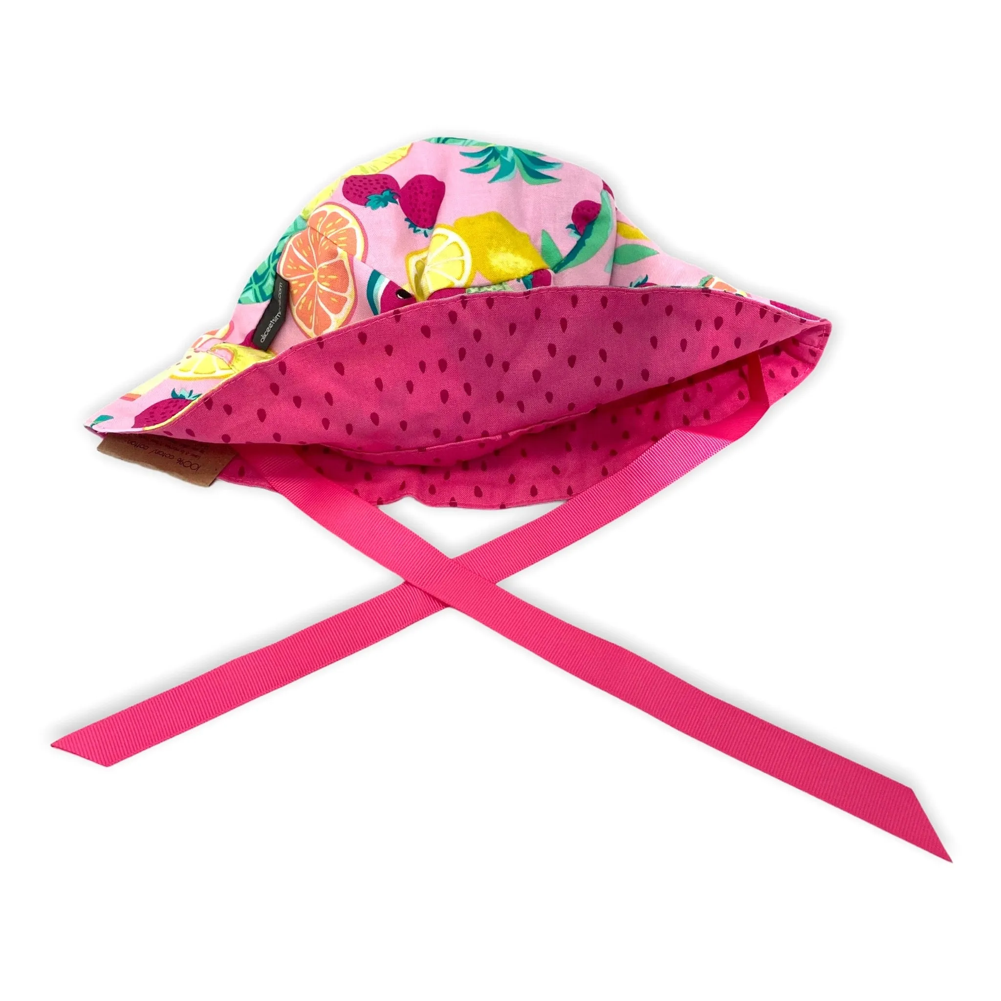 Reversible Sun Hat, Fruit Salad (Pink)