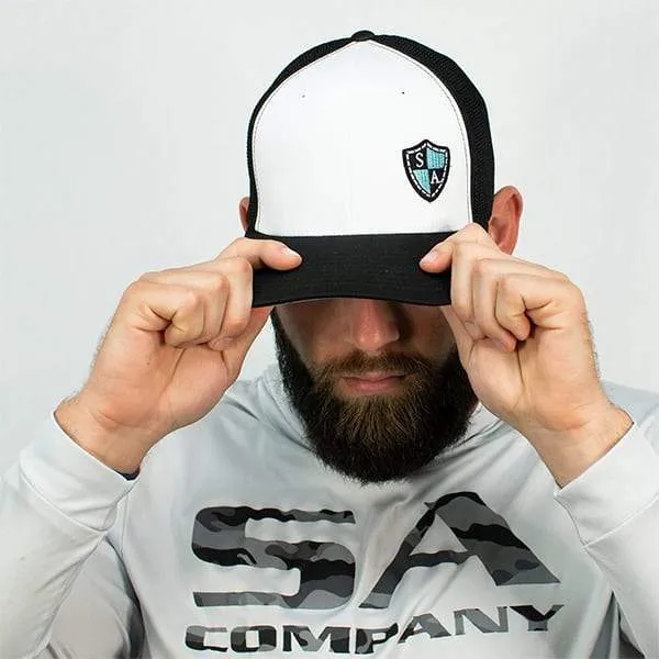 SA Co. Shield Flex Fit Hat: White