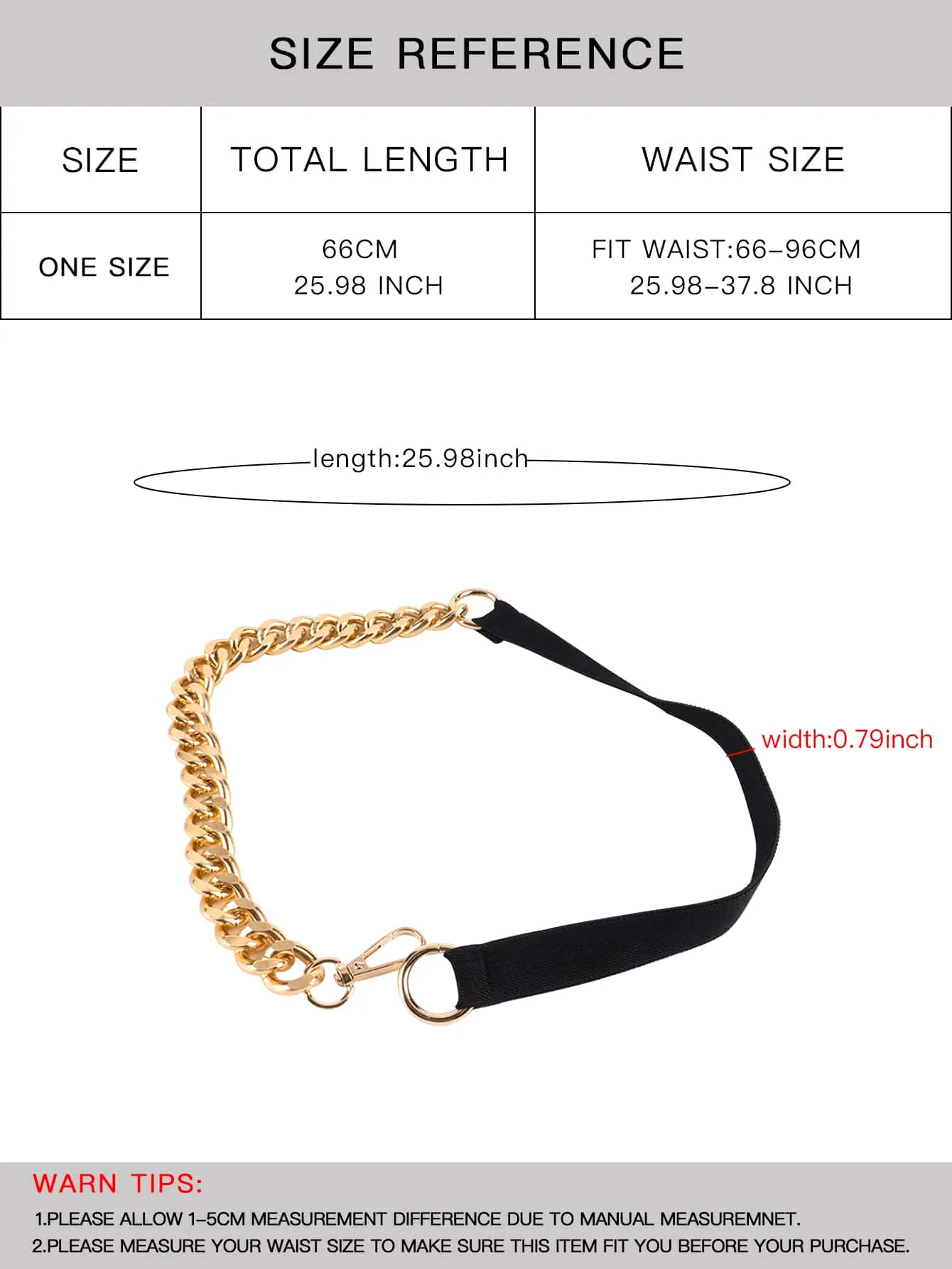 SHEIN Chain Decor Belt