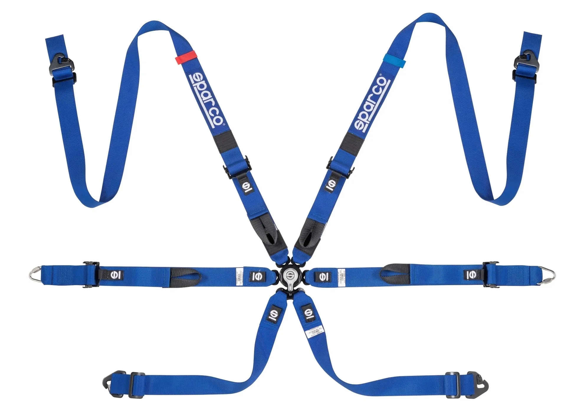 SPARCO Competition Prime Harness H-7 2" 6 Points [FIA] Blue / Red / Black