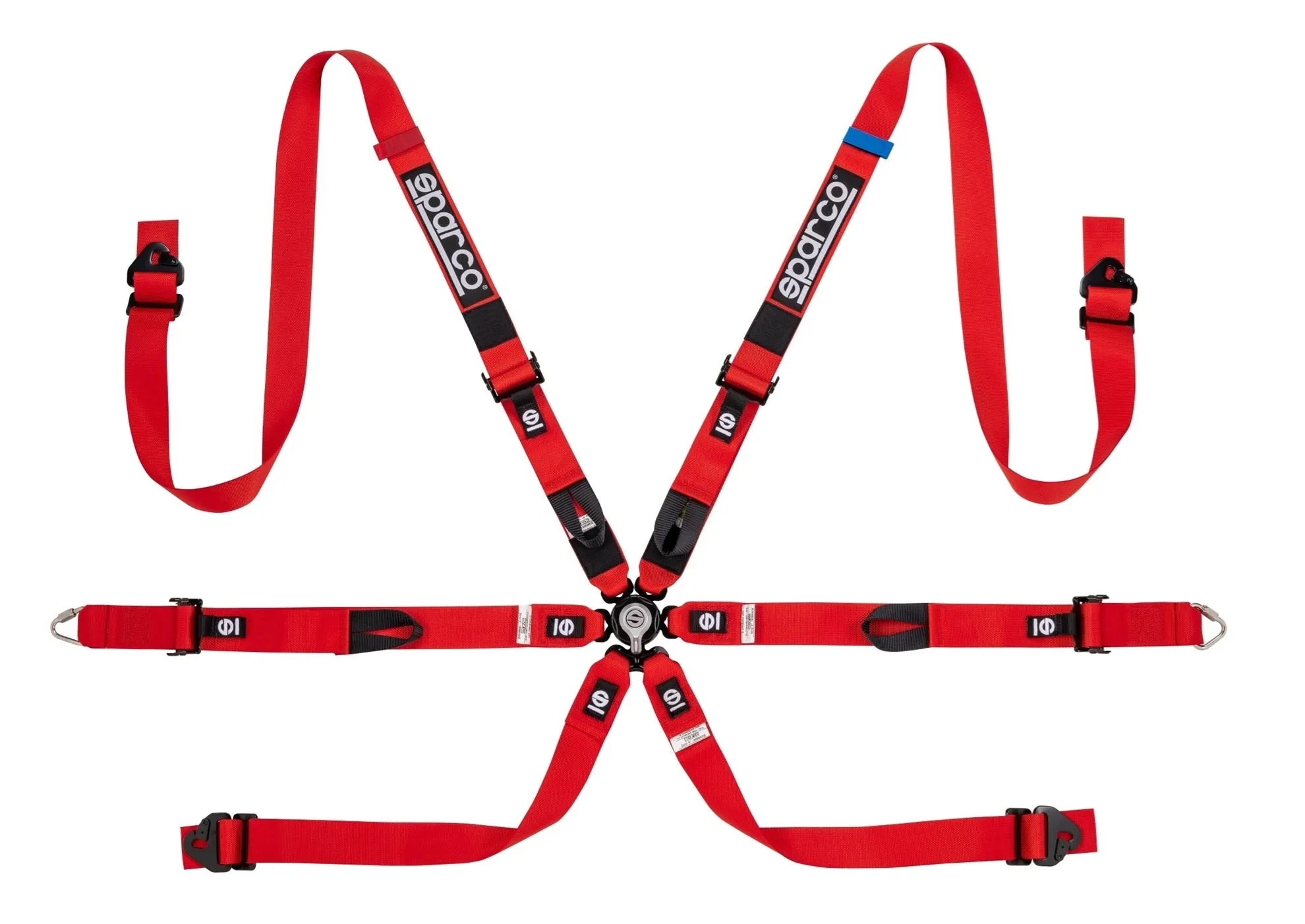 SPARCO Competition Prime Harness H-7 2" 6 Points [FIA] Blue / Red / Black