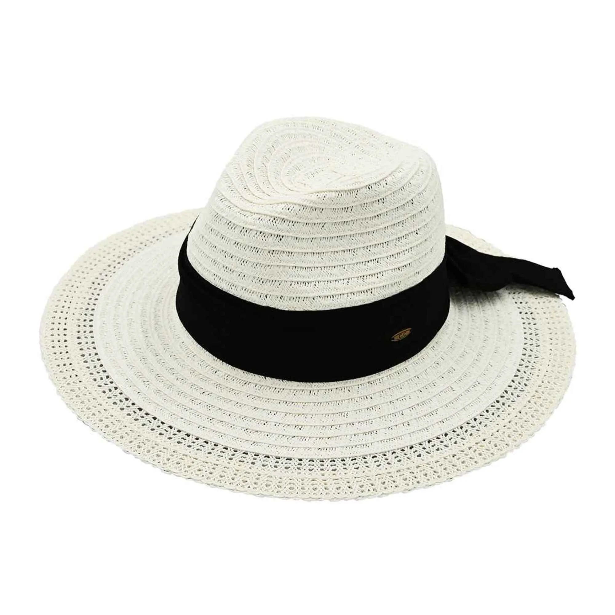 STH06 Bow Trim Panama Hat