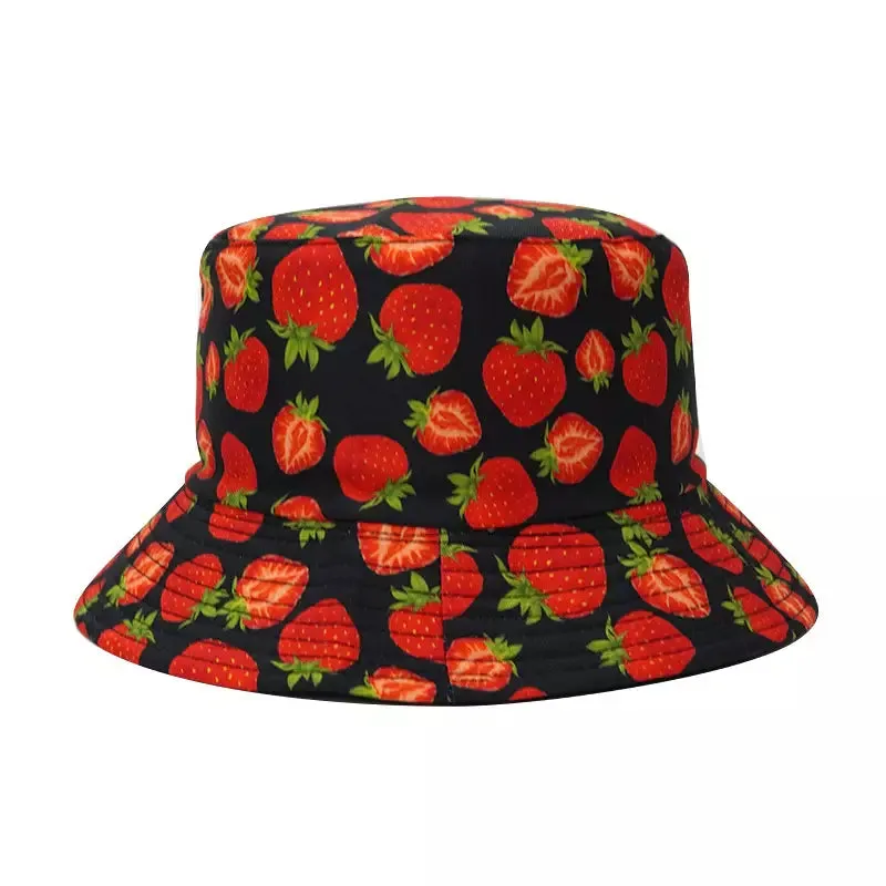 Strawberries Reversible Bucket Hat