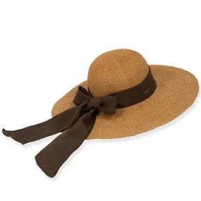 Sun 'N' Sand - Melina Crochet Straw Wide Brim Hat