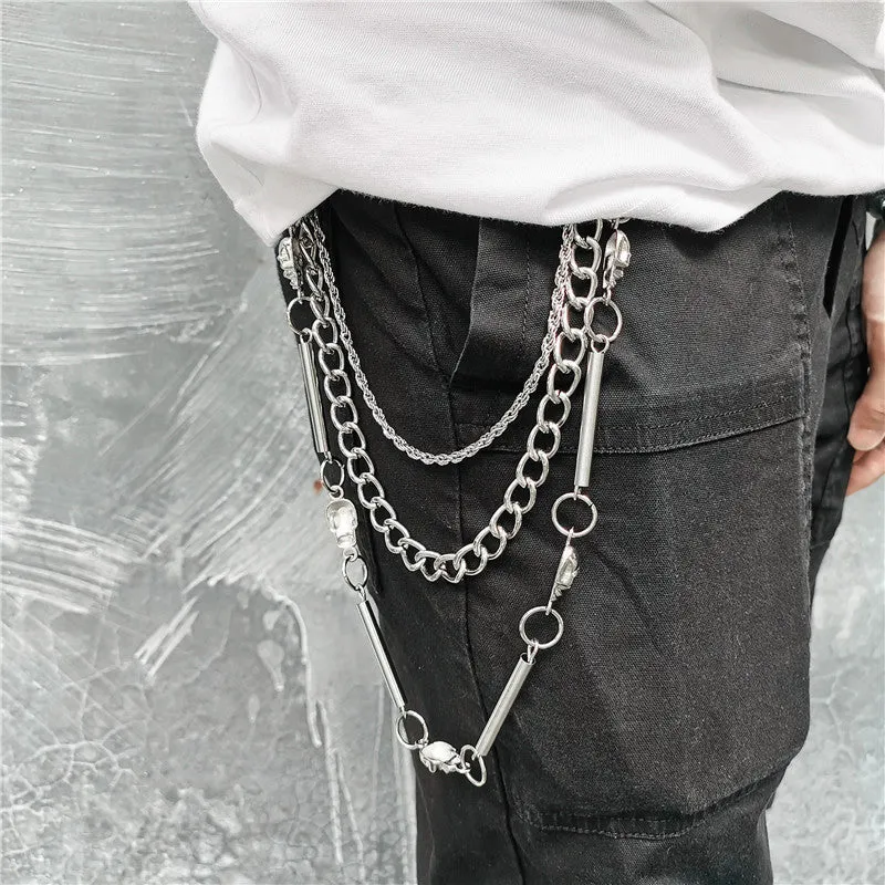 Triple Skulls Belt Chain