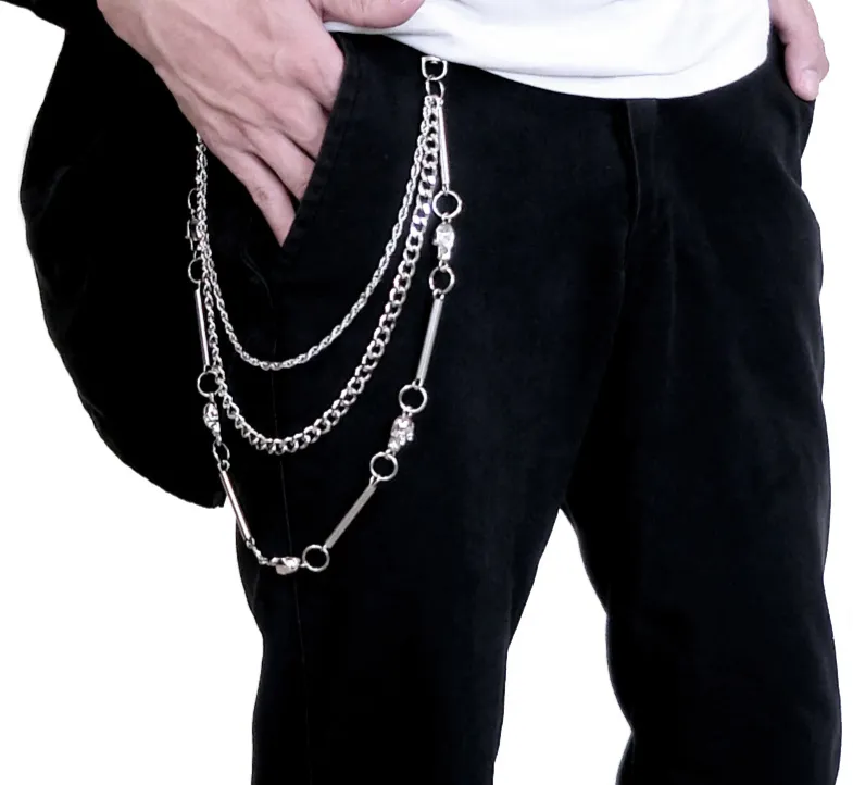 Triple Skulls Belt Chain