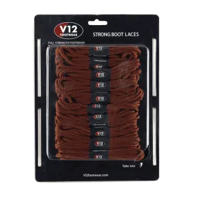 V12LCLB Light Brown Strong Boot Laces (10 pack)