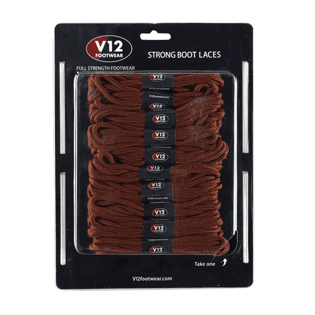 V12LCLB Light Brown Strong Boot Laces (10 pack)